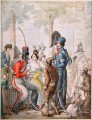 Cosaques a Paris colgante ocupación des troupes alliees en 1814 Caricatura de Georg Emanuel Opiz